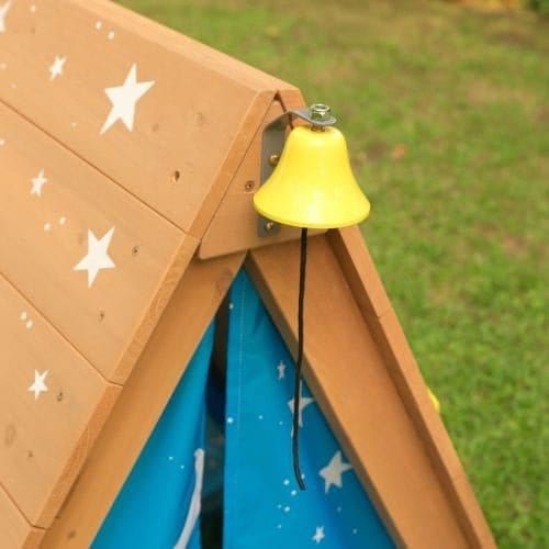 bell on front of KidKraft A-Frame Hideaway & Climber