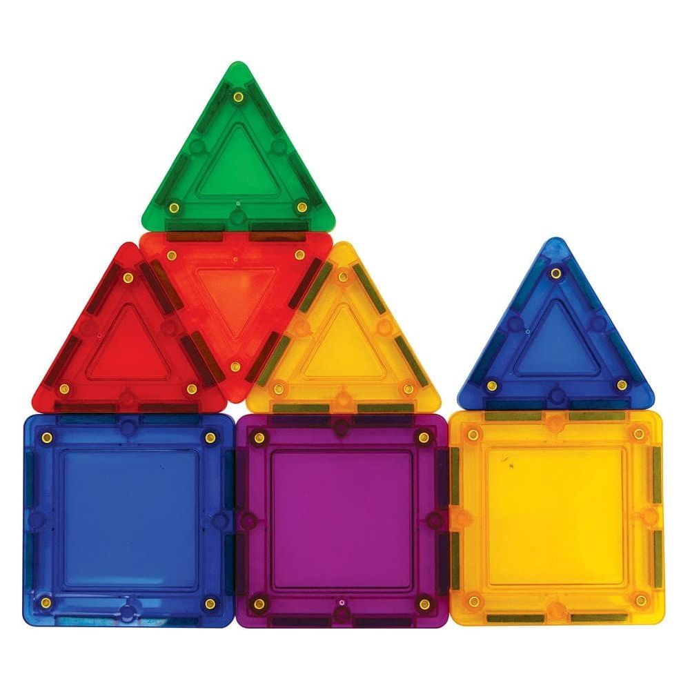 house shape made using Magformers TileBlox 30 Piece with Magnetic Board