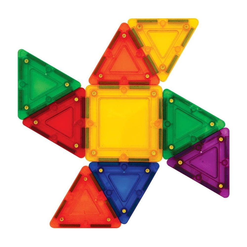 windmill shape made from Magformers TileBlox 30 Piece with Magnetic Board