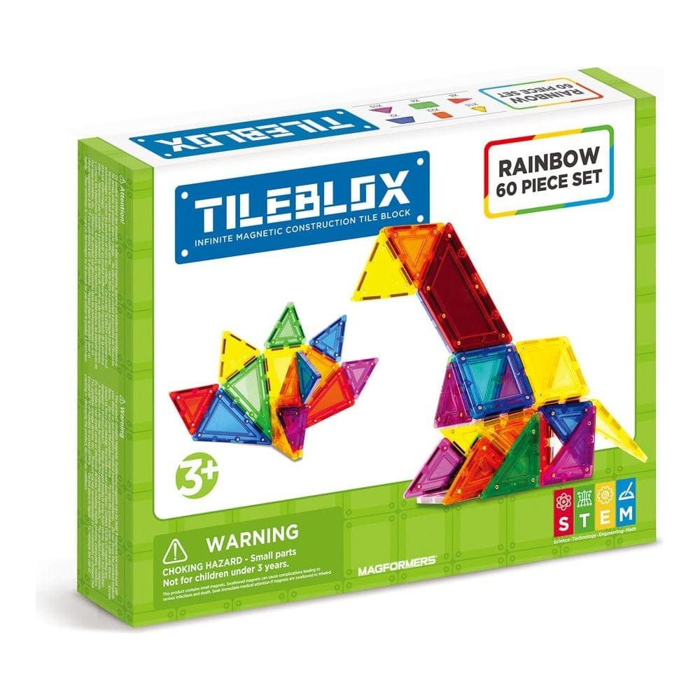 Magformers TileBlox Construction Toy 60 Piece Set  front of box