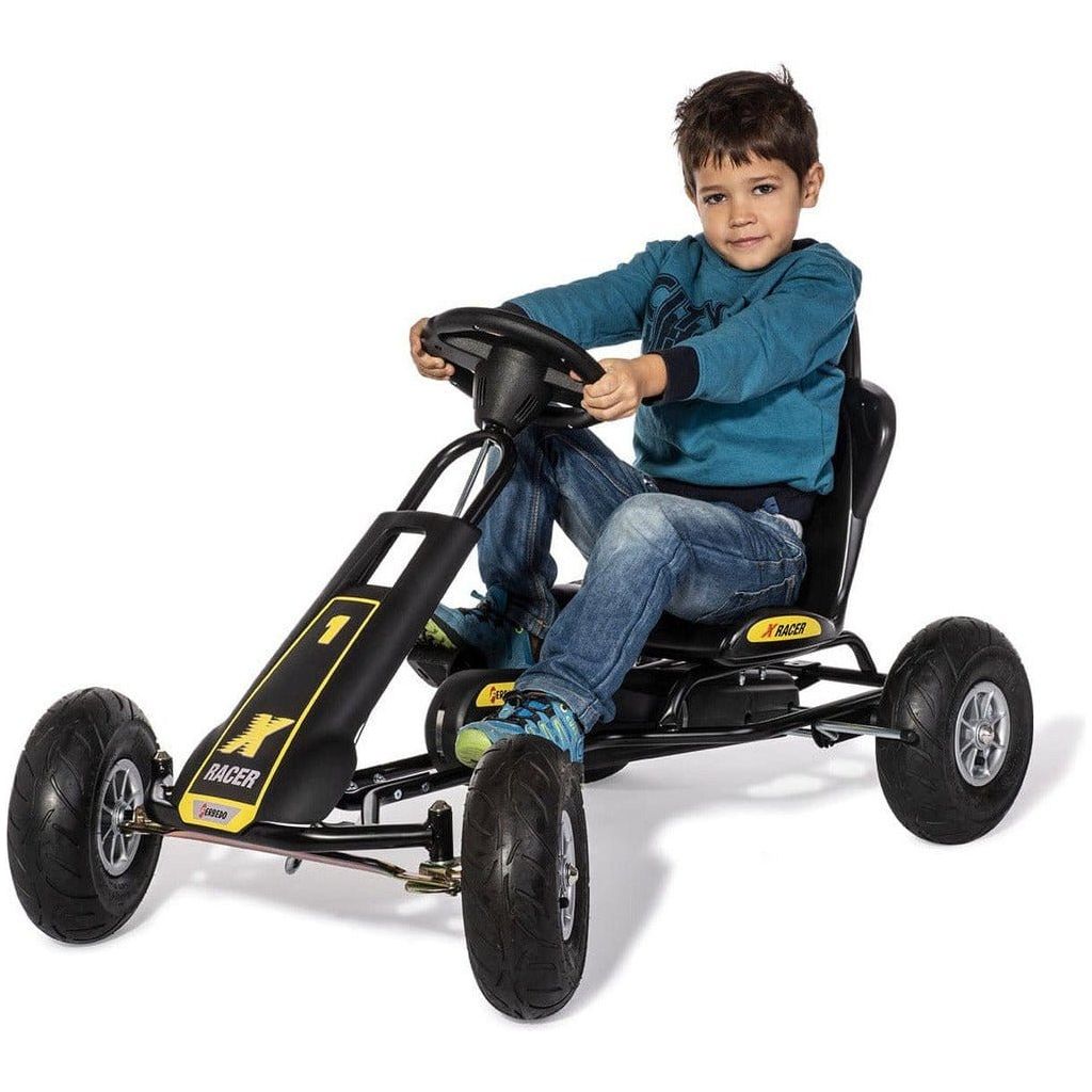 boy riding Ferbedo AT X-Racer Go Kart