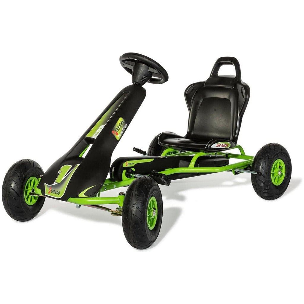 Ferbedo AR8G Go Kart in black and green front right side