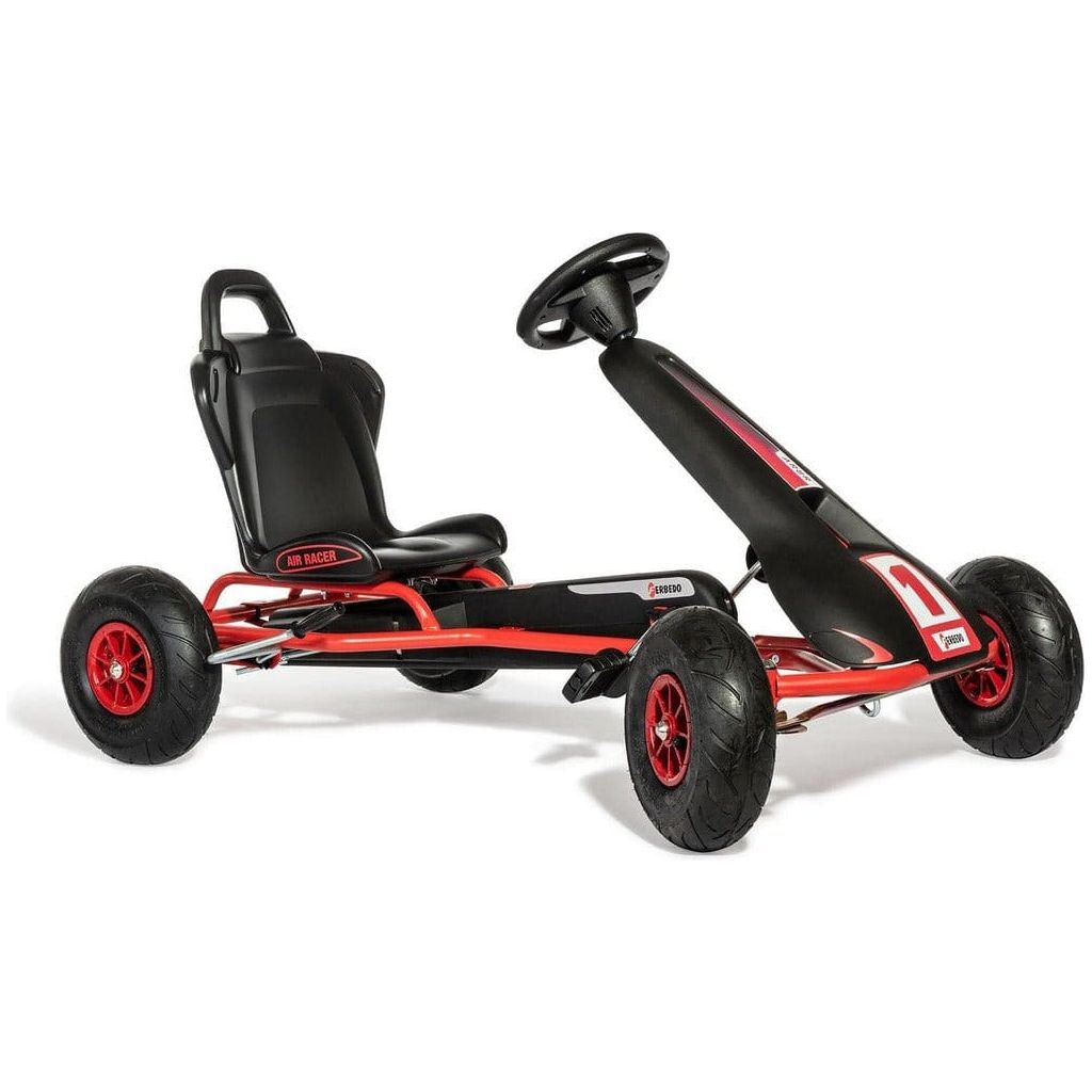 Ferbedo AR8R Go Kart in black and red front left side