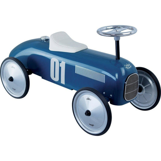 Vilac Classic Ride-On Racing Car - 18m+ - Petrol Blue