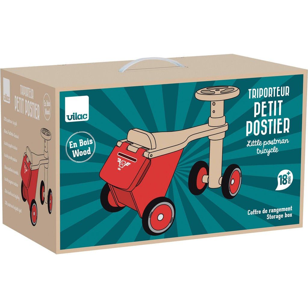 Vilac Postman Ride On Wooden Tricycle box