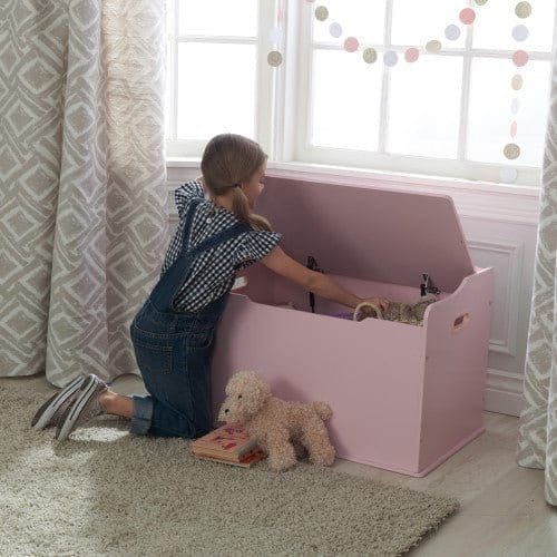 KidKraft Austin Toy Box - Pink in room