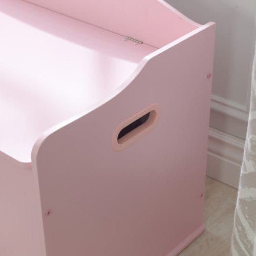 KidKraft Austin Toy Box - Pink handle close up