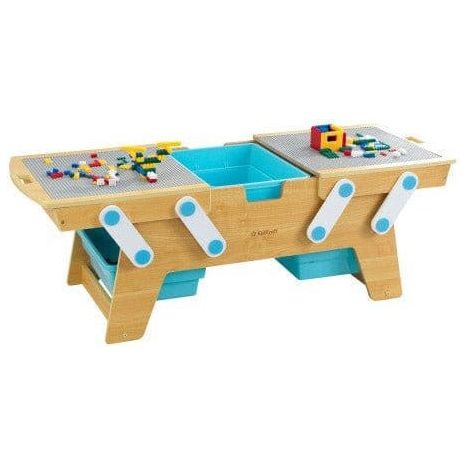 KidKraft Building Bricks Play-N-Store Table open