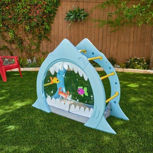KidKraft Shark Escape Climber front side in garden