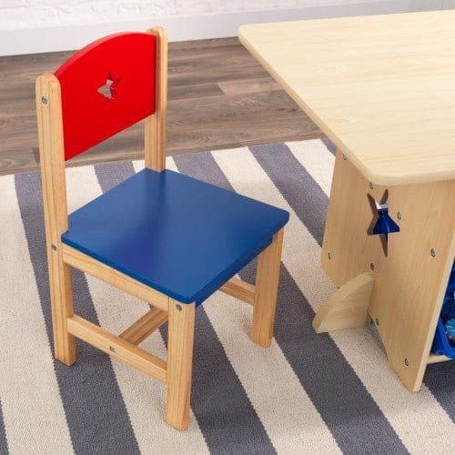 close up of chair from KidKraft Star Table & Chair Set