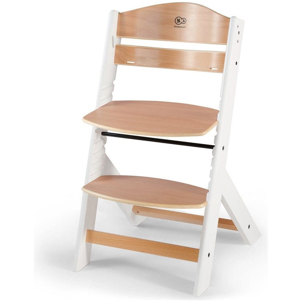 Kinderkraft Enock High Chair - White Wood without tray