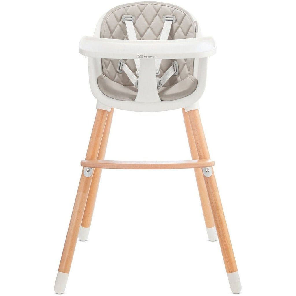 Kinderkraft Sienna High Chair - Grey with table