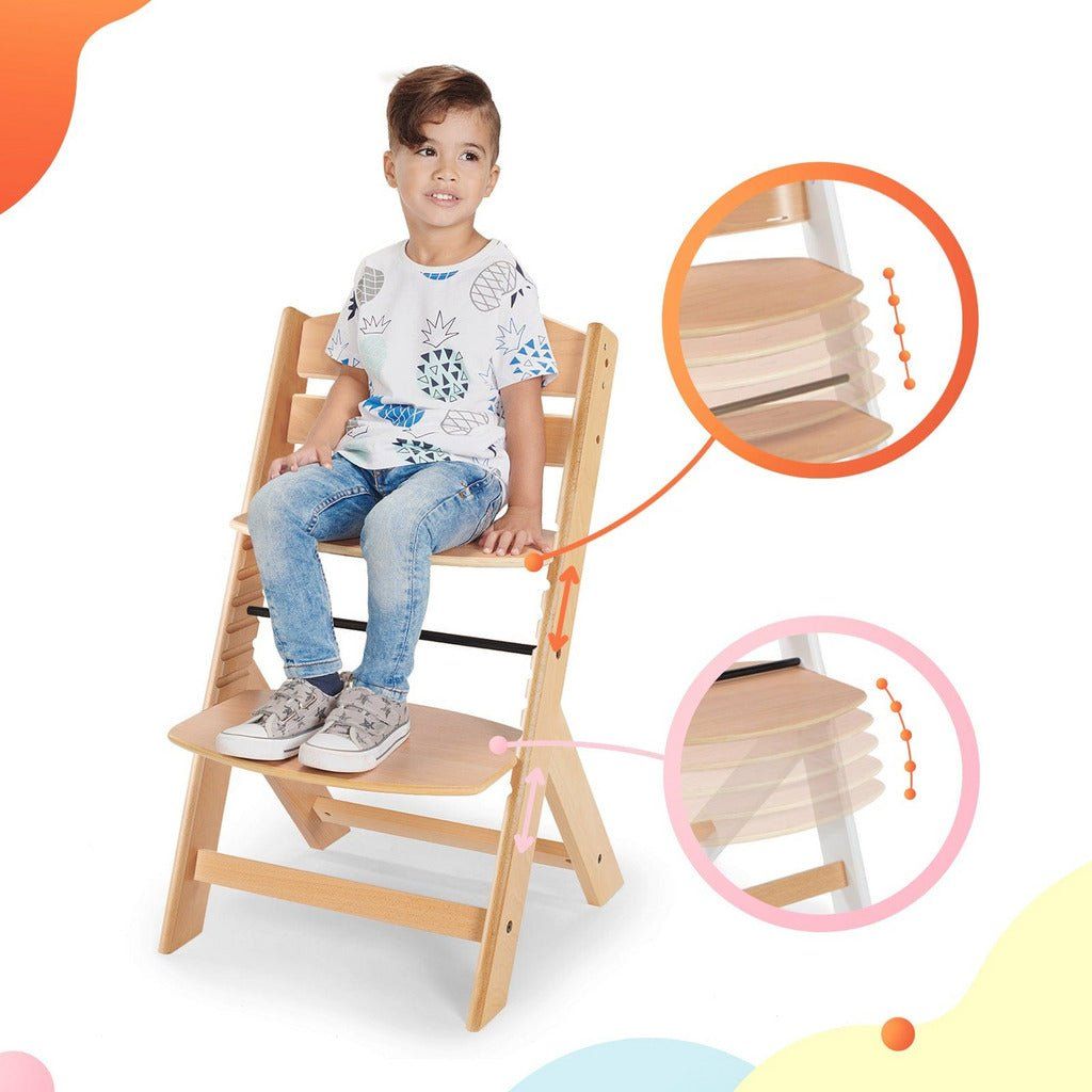 child sitting on Kinderkraft Enock High Chair