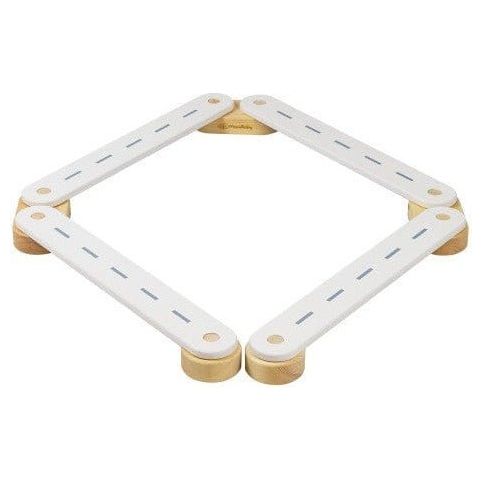 Wooden Balance Beam - 4 Piece Set in white 