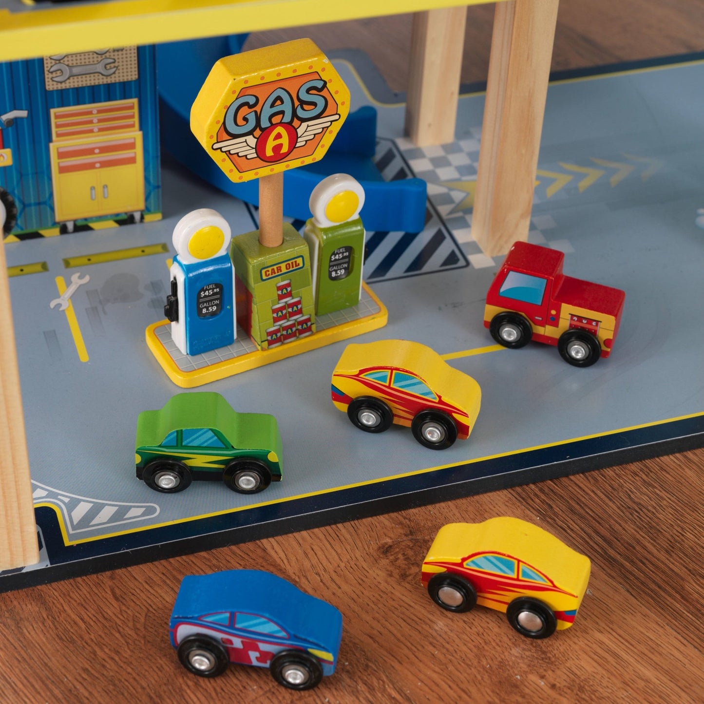 KidKraft Mega Ramp Racing Set - The Online Toy Shop - Wooden Toy Vehicles - 3