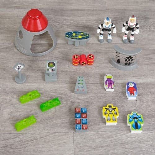 accessories and figures from KidKraft Rocket Ship Play Set