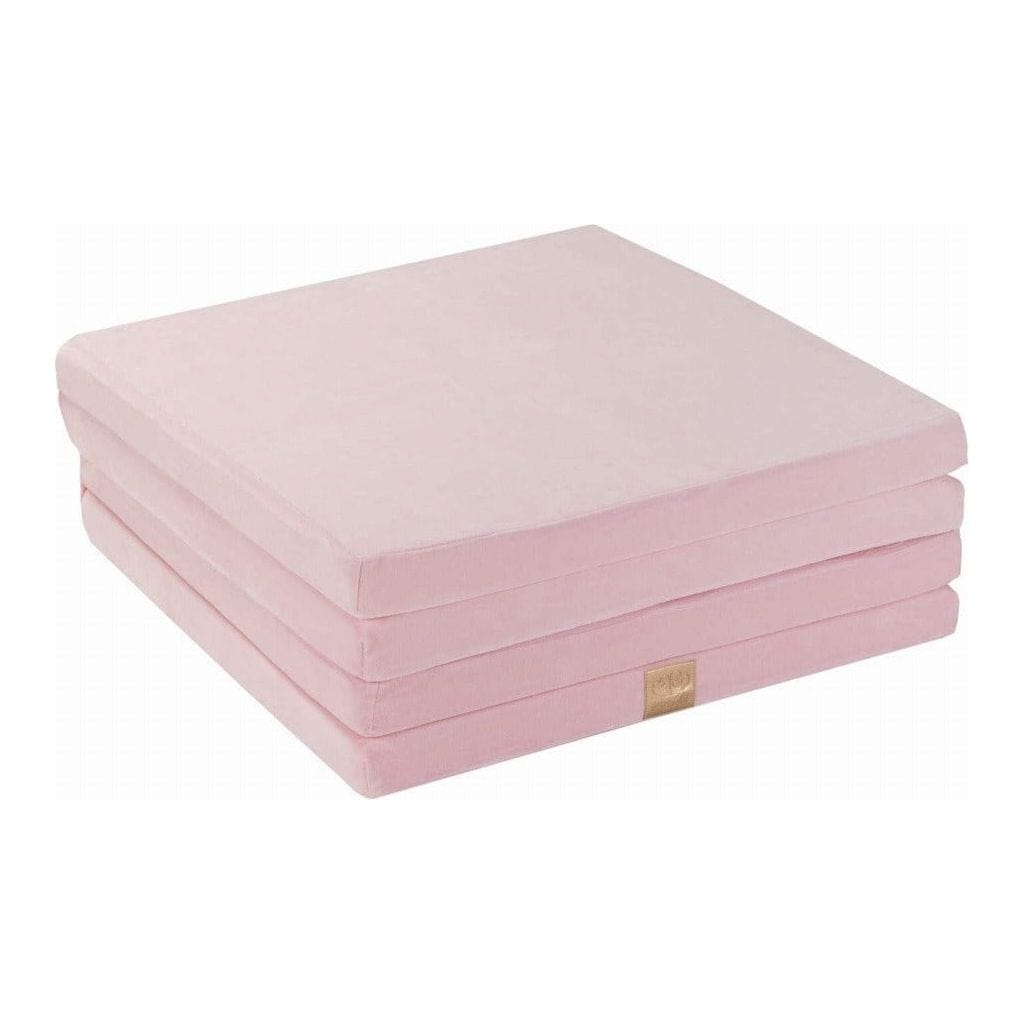 Meow Baby Square Foldable Baby Play Mat in pink stacked