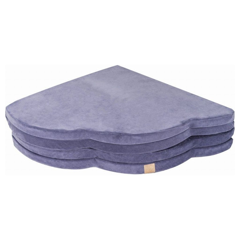 Meow Baby Cloud Shaped Foldable Baby Play Mat in indigo stacked