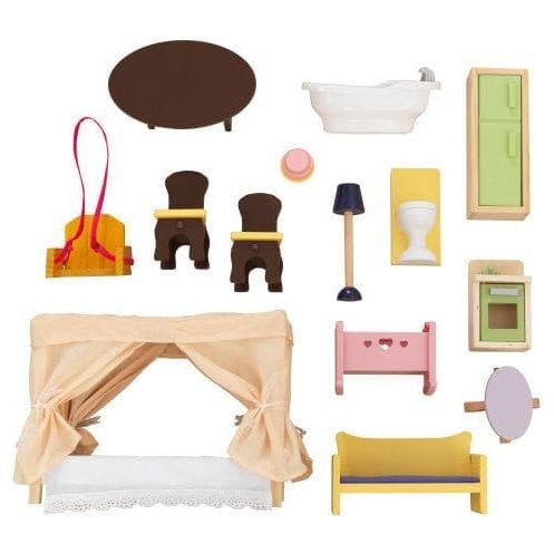 furniture and accessories from KidKraft Savannah Dollhouse with Furniture