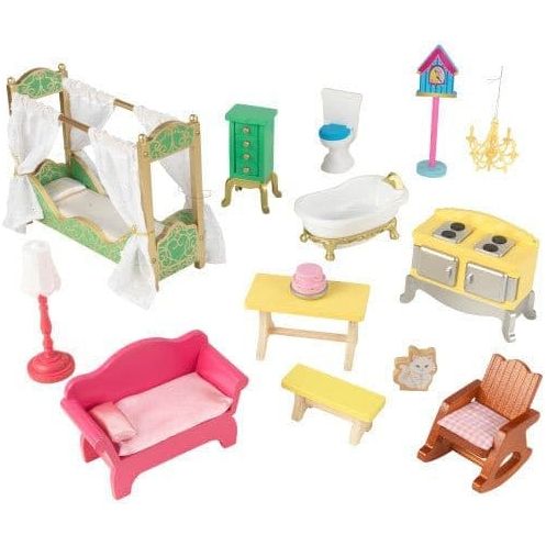 furniture and accesssories from KidKraft Sweet Savannah Dollhouse