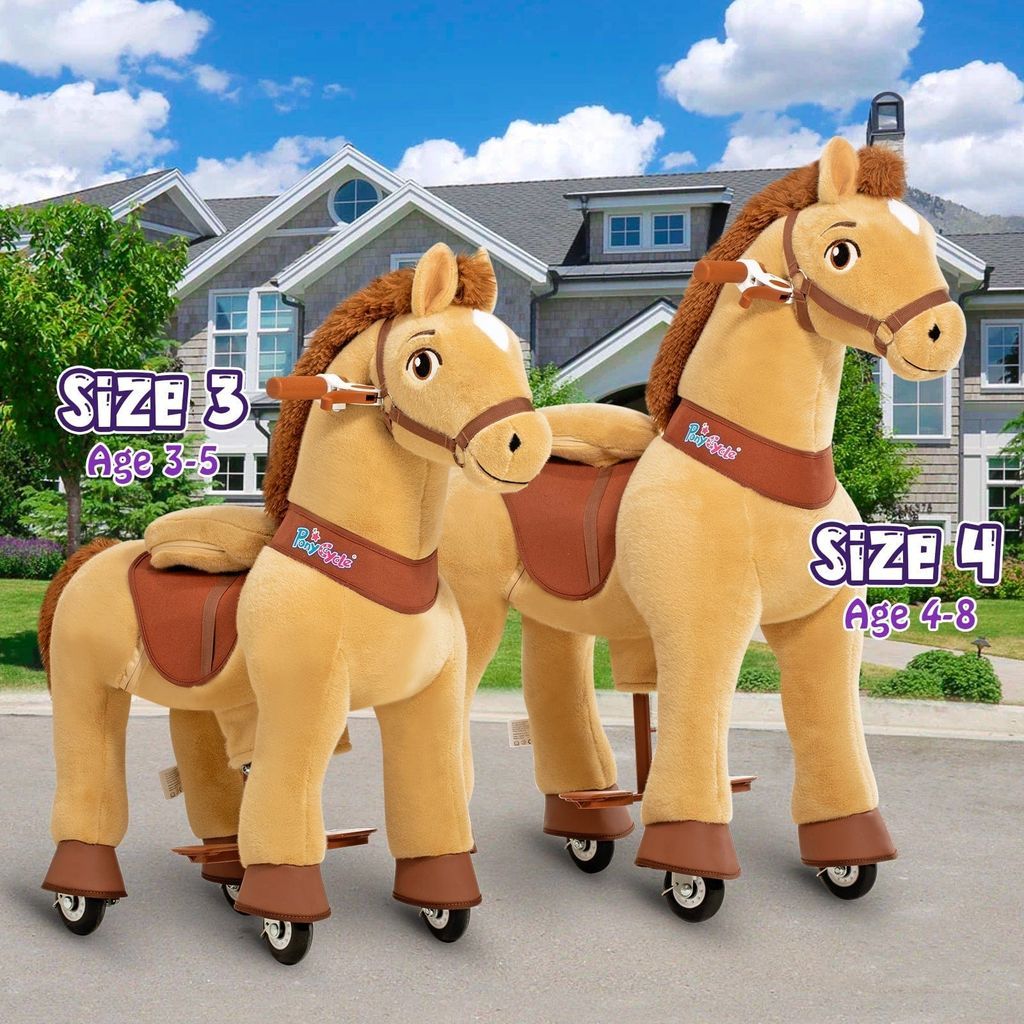Ponycycle Model E Ride-on Horse Toy Age 4-8 age and size guide
