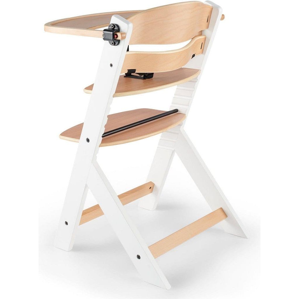 Kinderkraft Enock High Chair - White Wood rear left