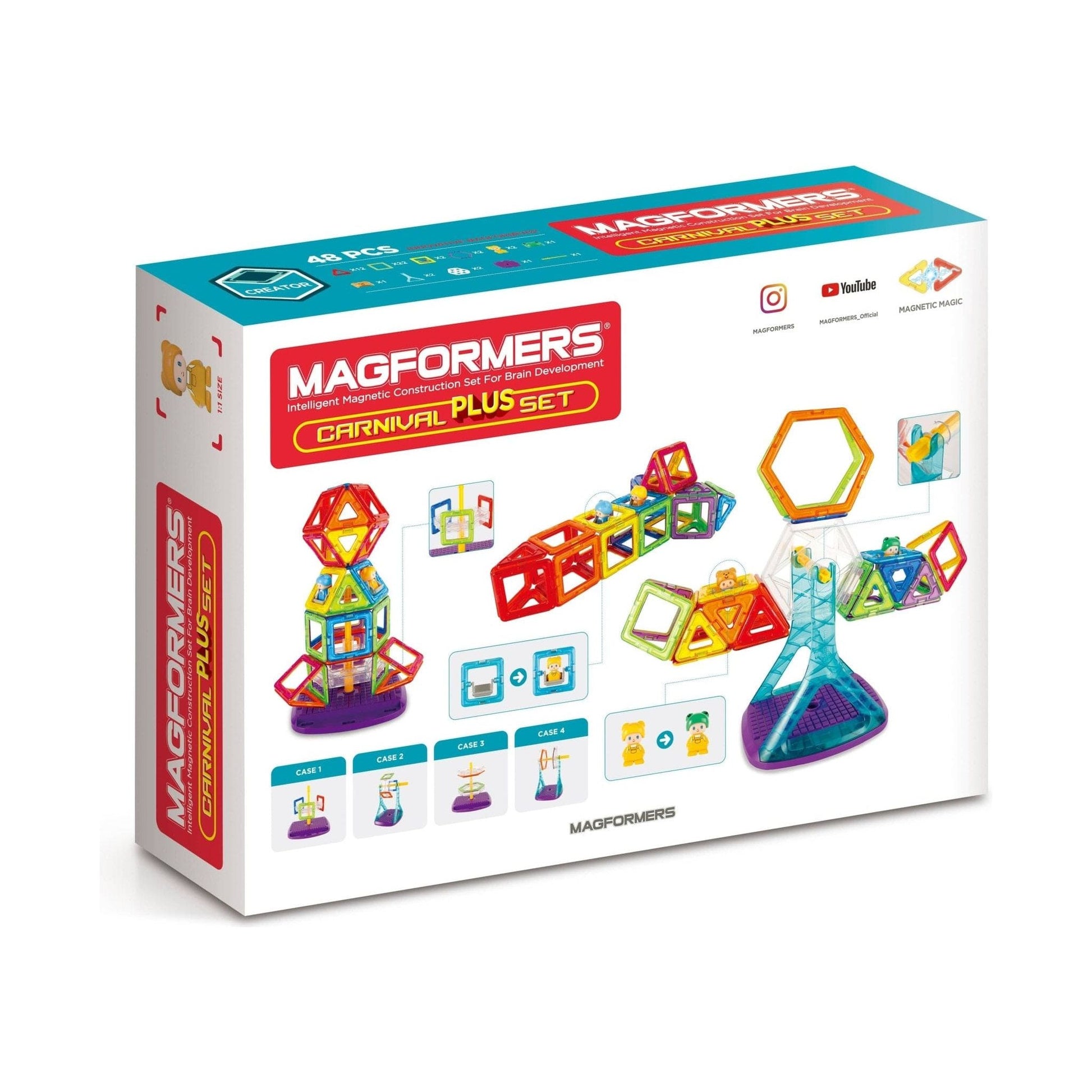 Magformers Construction Toys Carnival Plus Set  back of box