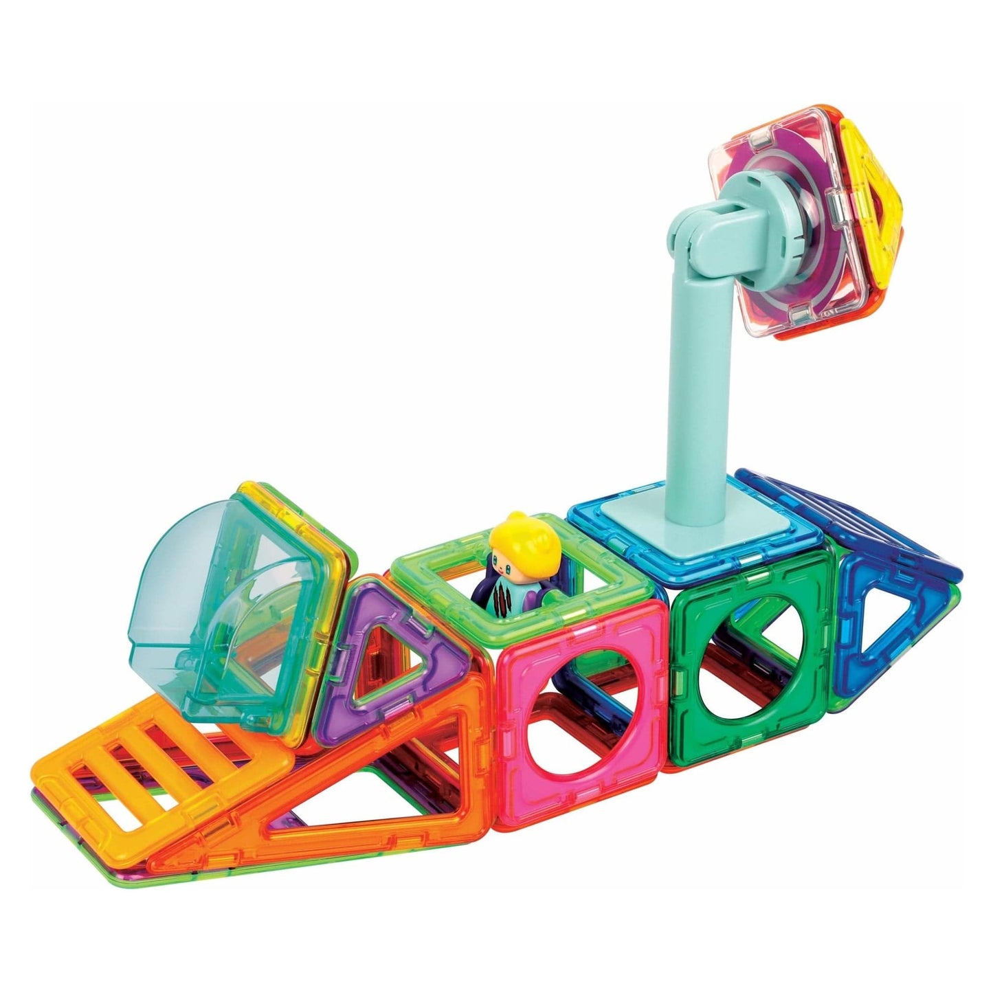 ship made from Magformers Construction Toy Mystery Spin Set