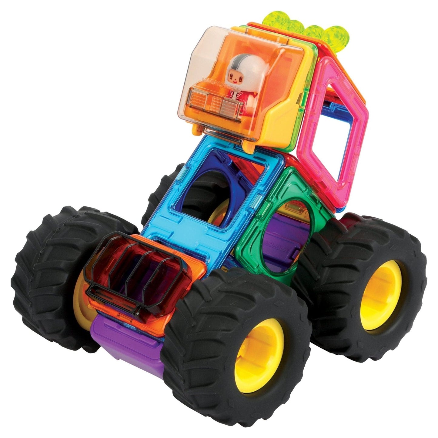 car shape made from Magformers Construction Toy Giant Wheel Set