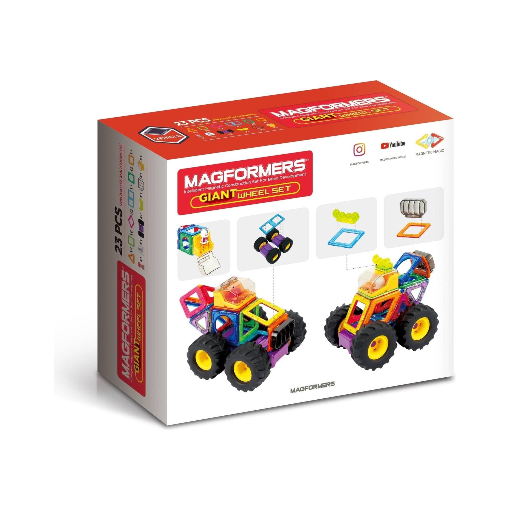 Magformers Construction Toy Giant Wheel Set back of box