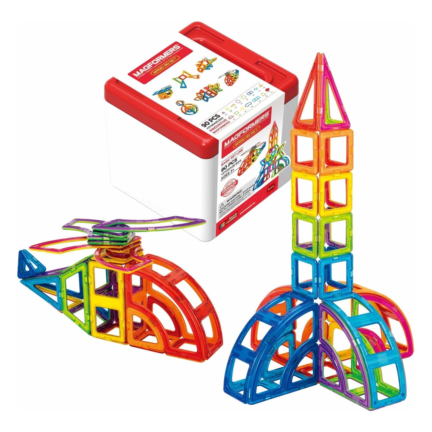 Magformers Construction Toy 90 Piece Set + Storage Box