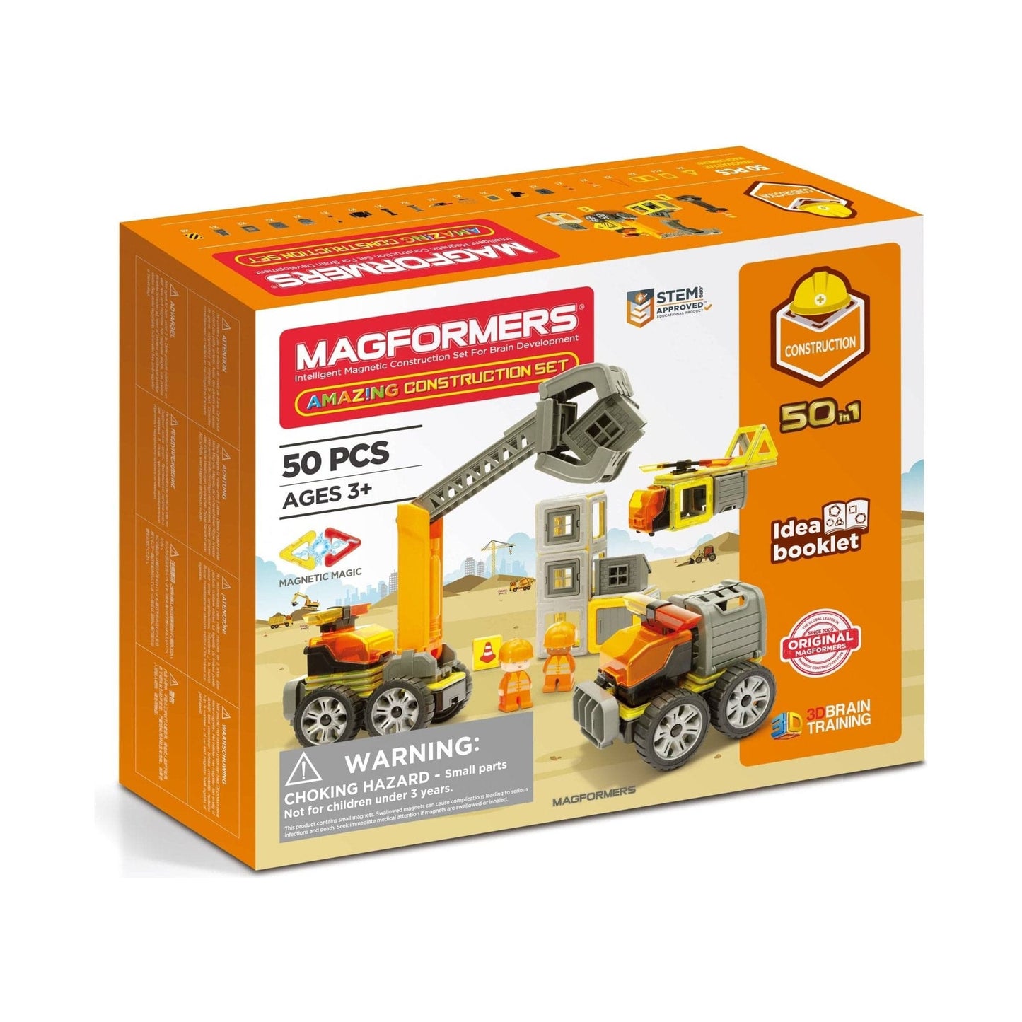 Magformers Amazing Construction 50 Piece Set front of box