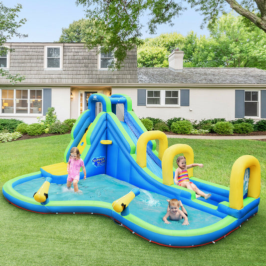 Inflatable Garden Slide with Splash Pool and Water Cannons