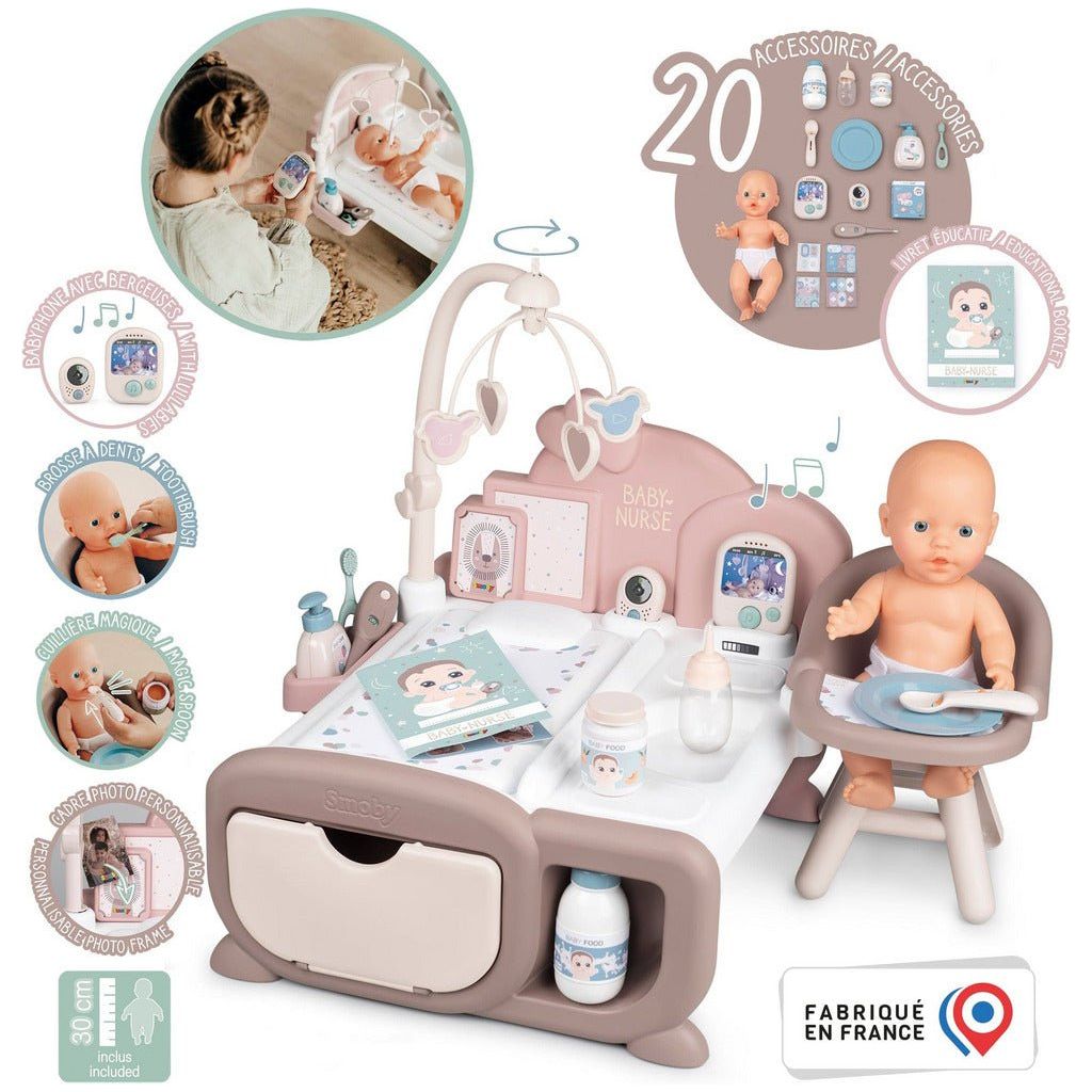 features of Smoby Baby Nurse 3 in 1 Electronic Nursery