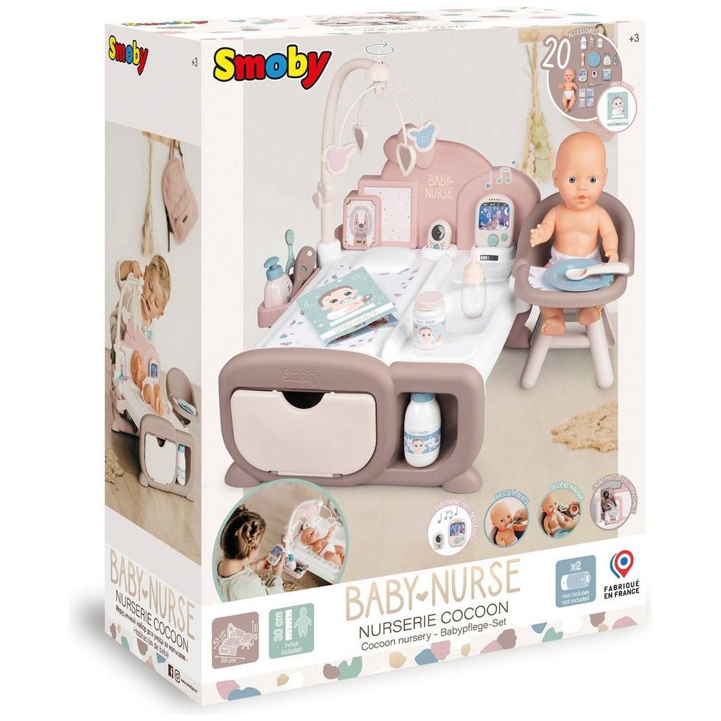 Smoby Baby Nurse 3 in 1 Electronic Nursery box