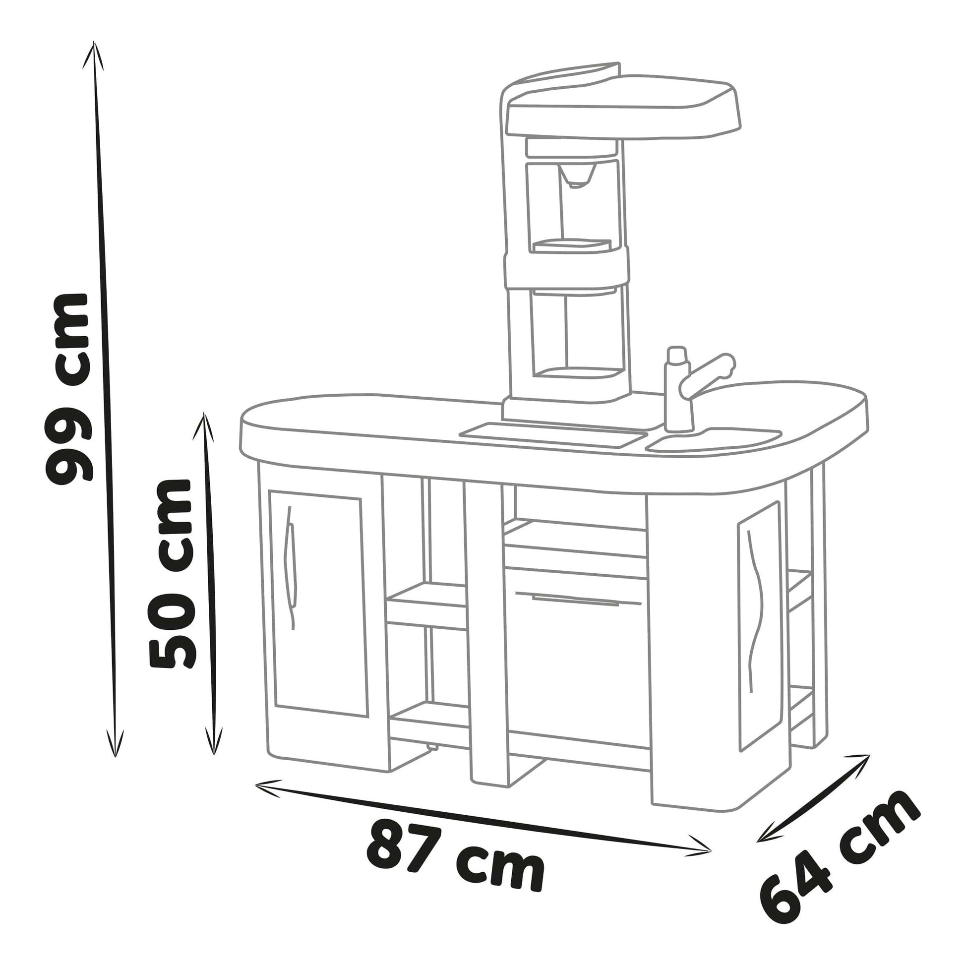 dimensions of Smoby Tefal Studio XL Bubble Kitchen
