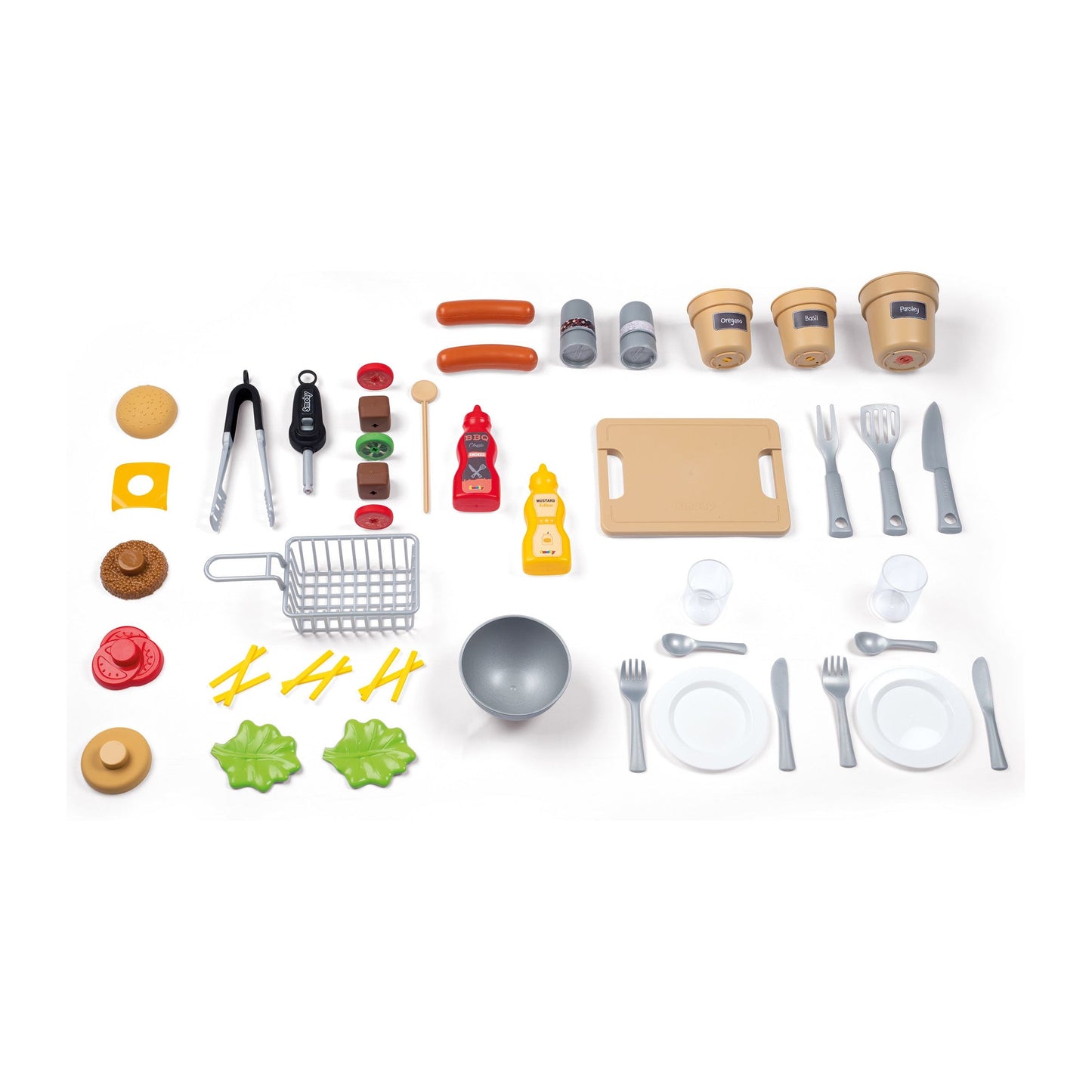 accessories and utensils from Smoby Garden Kitchen BBQ Set 