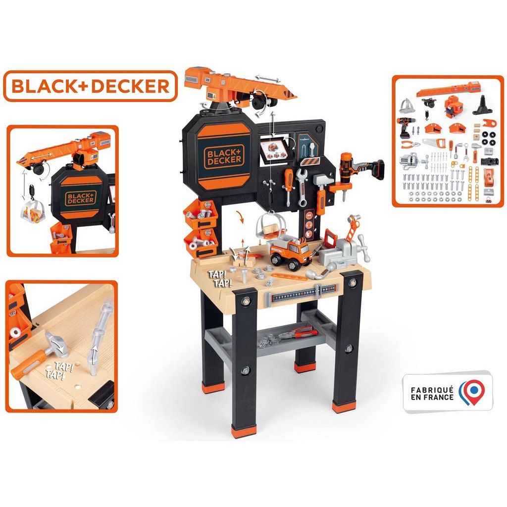 features of Smoby Black & Decker Bricolo Builder Workbench