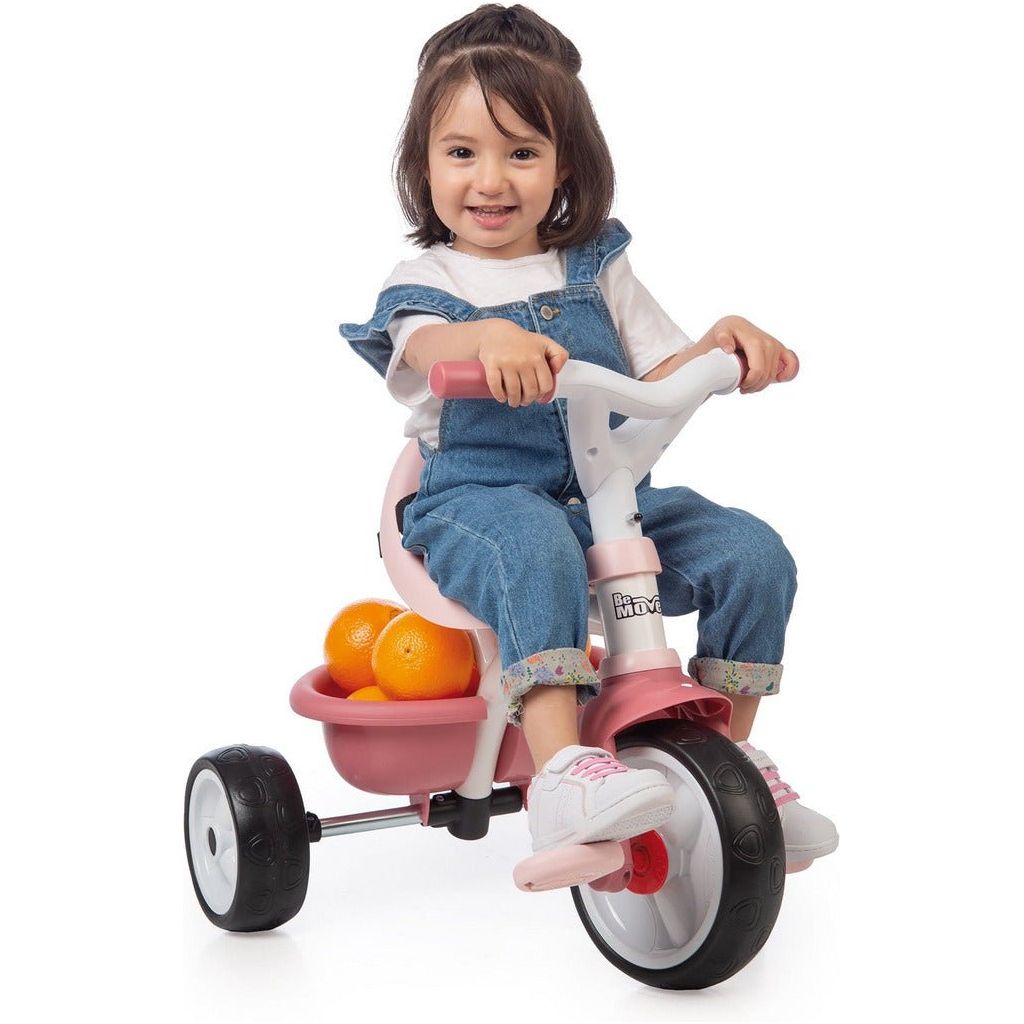 girl riding pink Smoby Be Move Trike