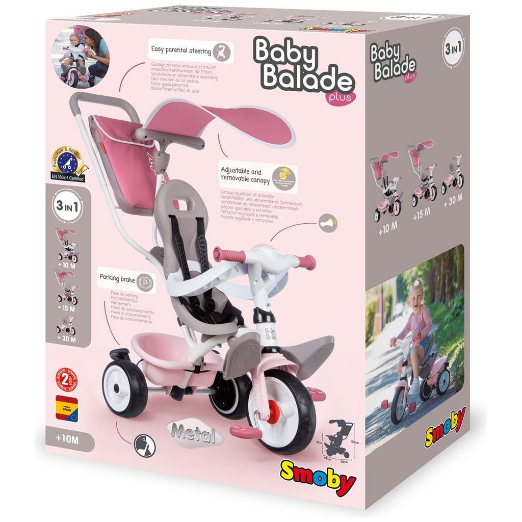 pink Smoby Baby Balade Trike box