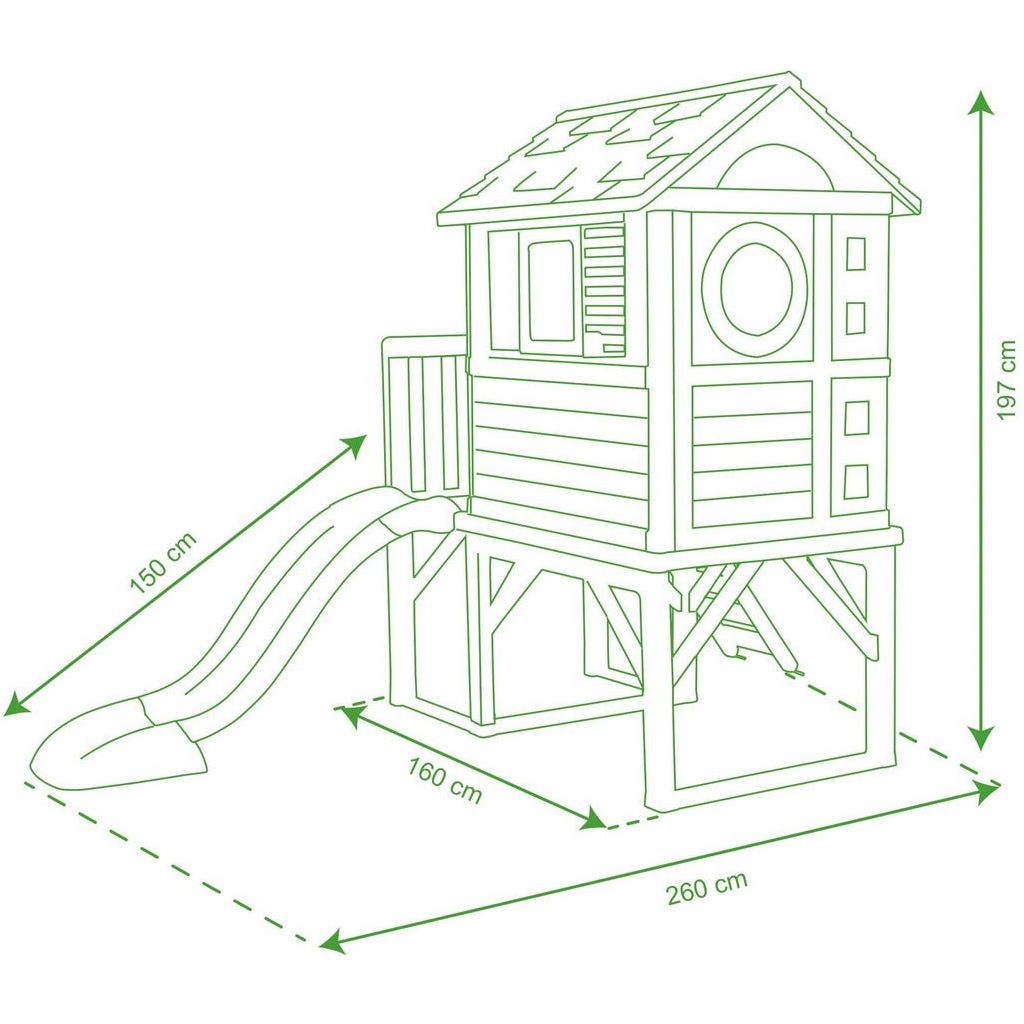 dimensions of Smoby House On Stilts Playhouse