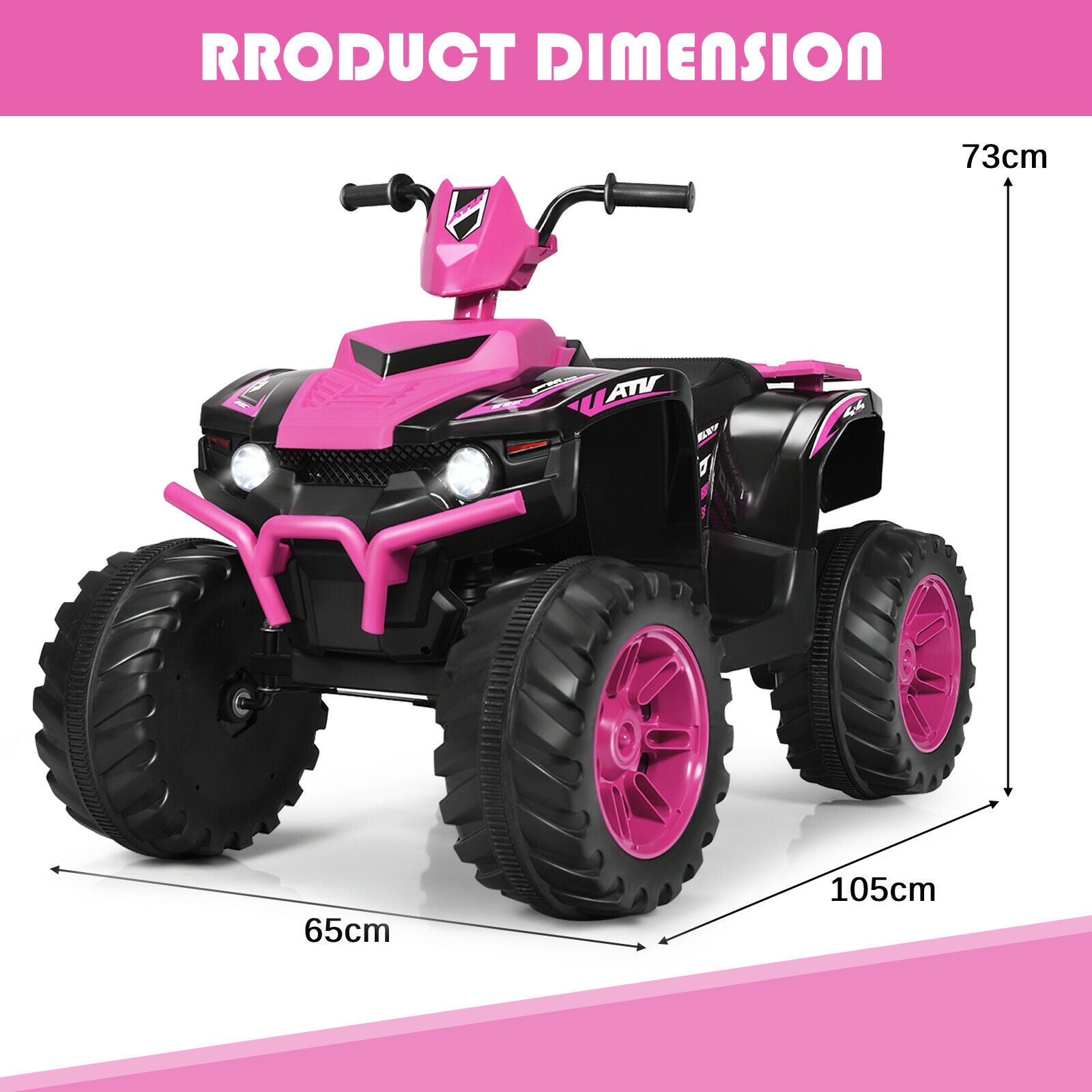 Electric quad pink best sale