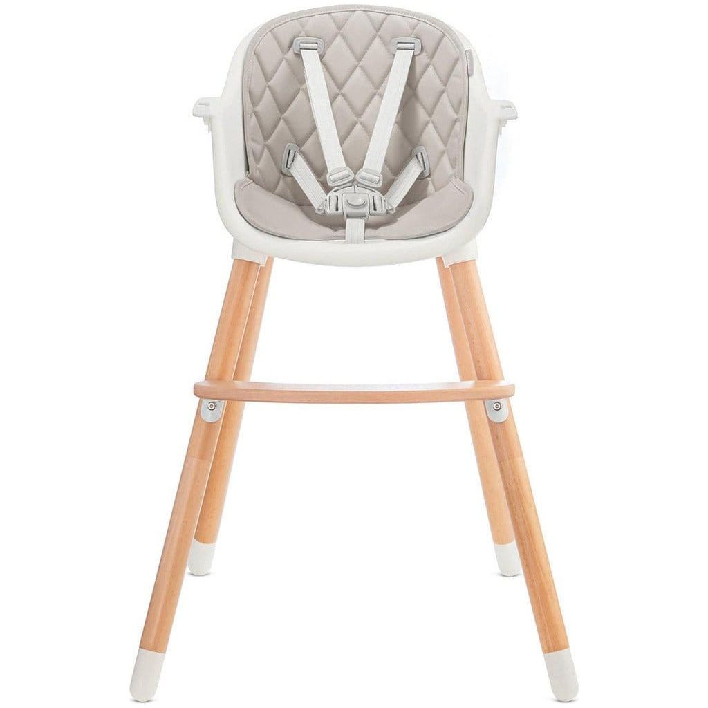 Kinderkraft Sienna High Chair - Grey front without table 