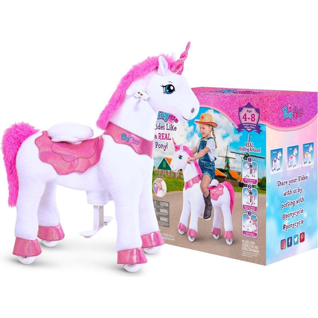 Ponycycle Model E Ride-on Unicorn Toy Age 4-8 with box