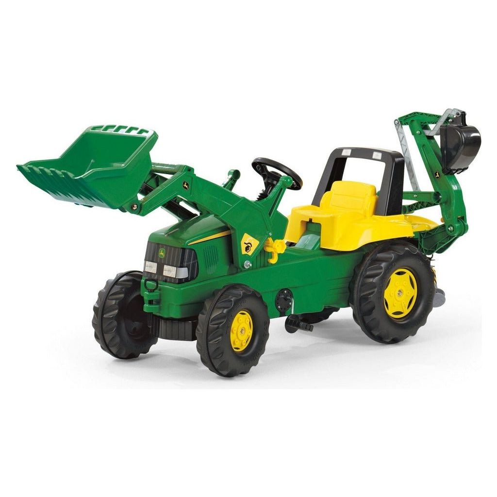 Rolly Toys John Deere Tractor With Frontloader & Rear Excavator