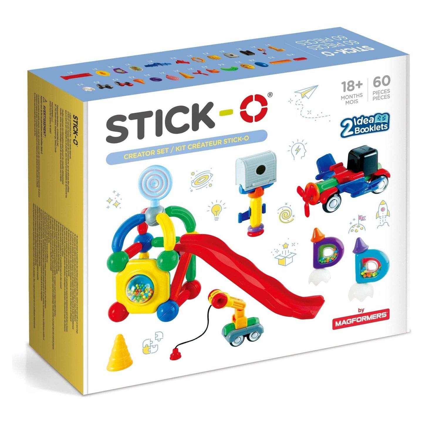 Magformers Stick-O Creator 60 Piece Set front of box