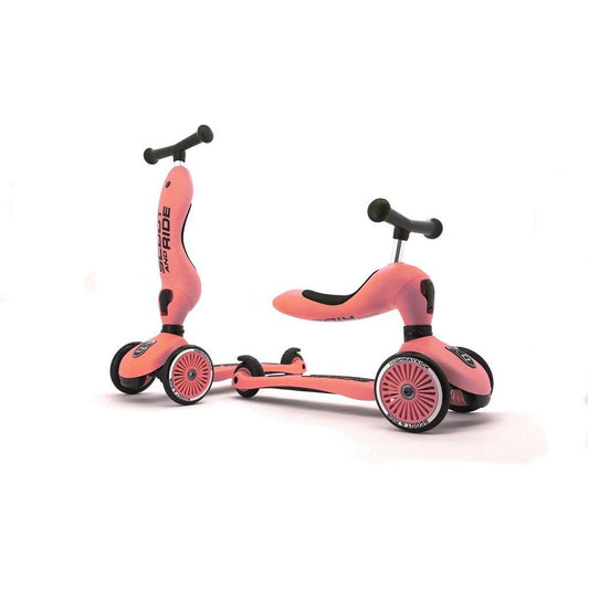 Scoot and Ride Highwaykick 1 Scooter - Peach - Age 1-5 Years in seat and scooter modes