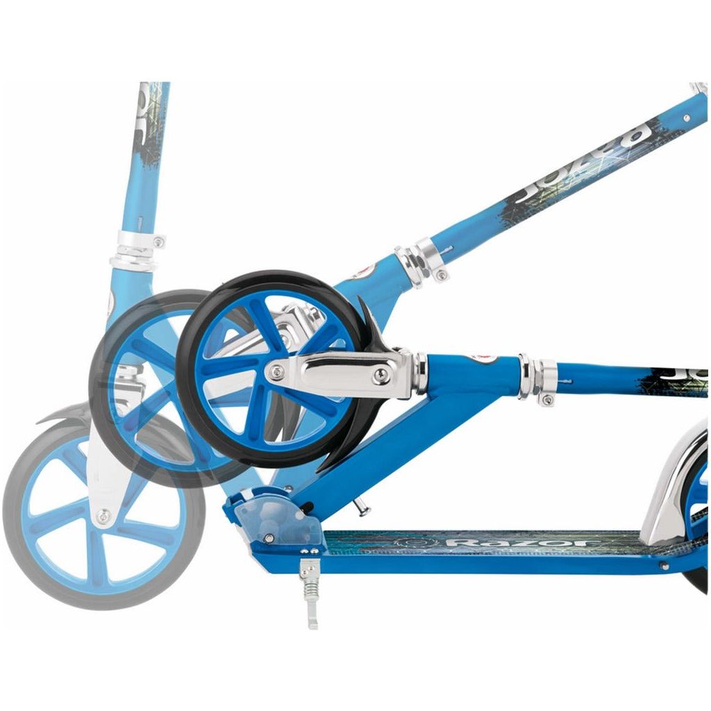Razor A5 LUX Scooter - Blue folding mechanism