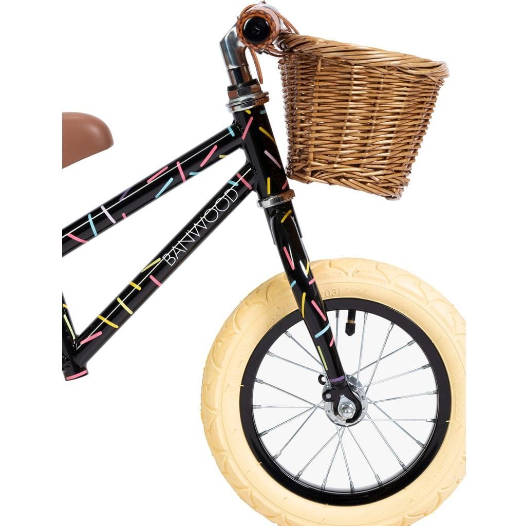 Banwood Balance Bike Vintage x Marest - Allegra Black front wheel right