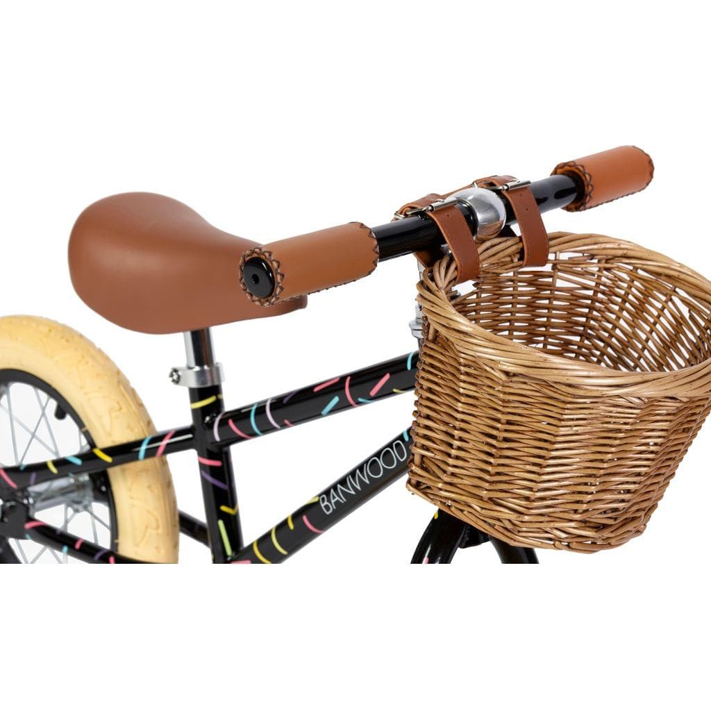 Banwood Balance Bike Vintage x Marest - Allegra Black handlebars and basket
